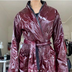 DVF Leather PVC kimono rain coat